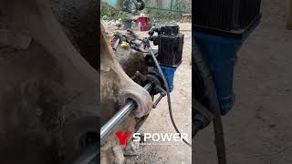 Use a S-power Line boring Machine To Repair an Excavator #excavator #excavatorrepair  #lineboring