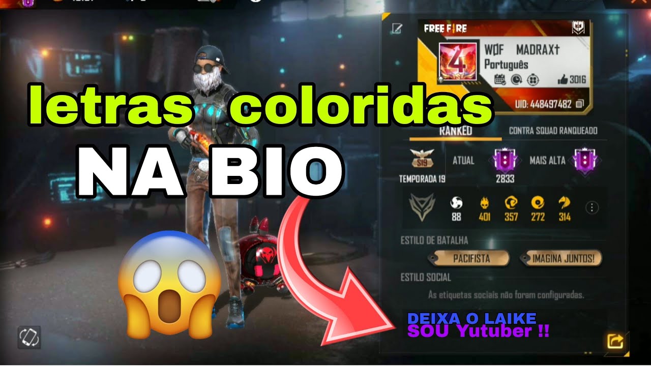 Bios para Free Fire - As melhores bios coloridas FF #Shorts 