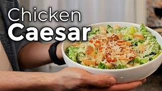 Chicken Caesar Salad with Greek Yogurt Dressing