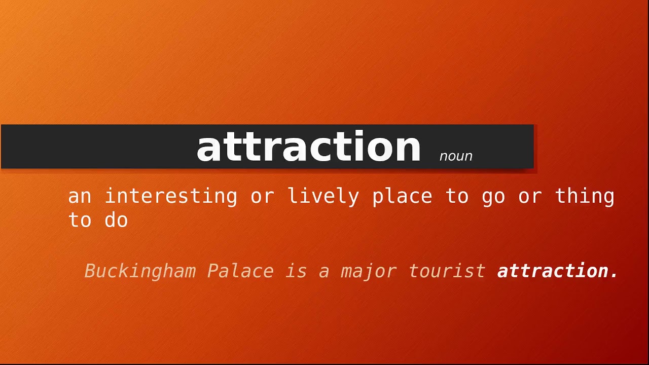 tourist attraction definition dictionary