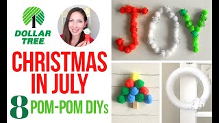 Christmas In July | Dollar Tree DIY | Pom Pom Crafts | Home Decor