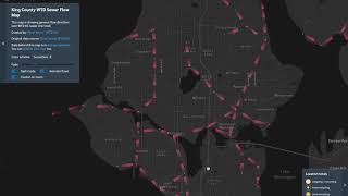 Flowmap.blue - King County WTD Sewer Flow Map