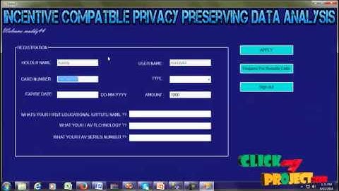 Final Year Projects | Incentive Compatible Privacy Preserving Data Analysis