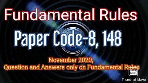 AP DEPARTMENTAL TEST, Paper code-08, Question and answers on Fundamental Rules
