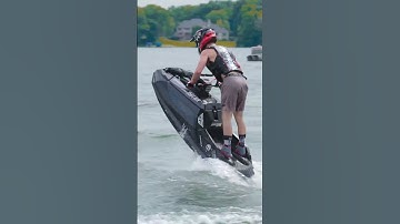 Flex flip fail due to loss of spark on the Rickter freestyle Jetski #shorts #jetski #fail #backflip