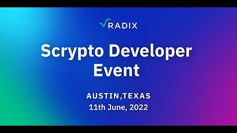 Scrypto Developer Event - Austin, Texas