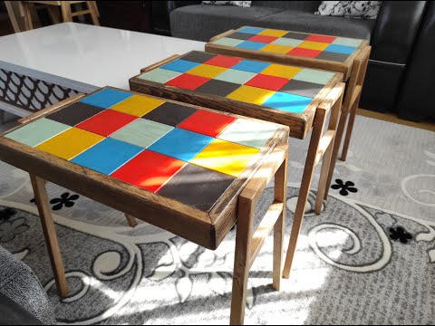 3 coffee table set / 3 lü sehpa yapımı / ahşap zigon sehpa #woodworking #hechoamano #carpinteria
