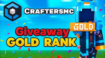 Gold rank Giveaway in craftersmc skyblock 