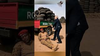 Trump and Ibrahim Traore Funny Desert Scene 😂 Road Tyres Jeep of Burkina Faso🇧🇫 Gold Mining Funny