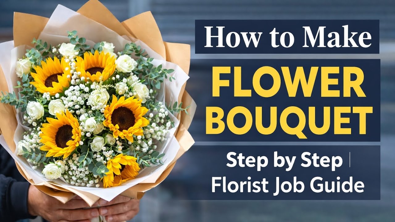 How to Make Flower Bouquet Step by Step | Florist Job Guide 2026