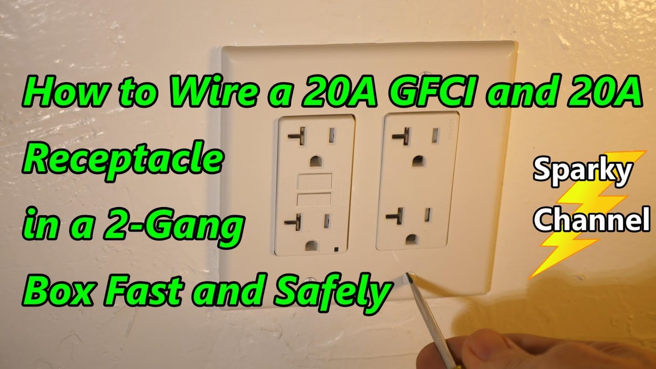 How to Wire a 20A GFCI and 20A Receptacle in a 2-Gang Box Fast and