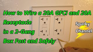 How to Wire a 20A GFCI and 20A Receptacle in a 2Gang Box Fast and Safely
