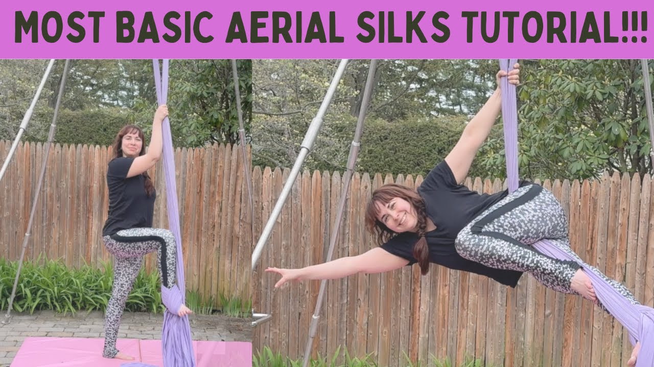 Basic Aerial Silks Tutorial! Figure 8 Foot Lock from the Ground plus a BONUS SHAPE!