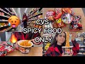 Cvs red spicy food challenge only  clothes shopping in downtown  street food