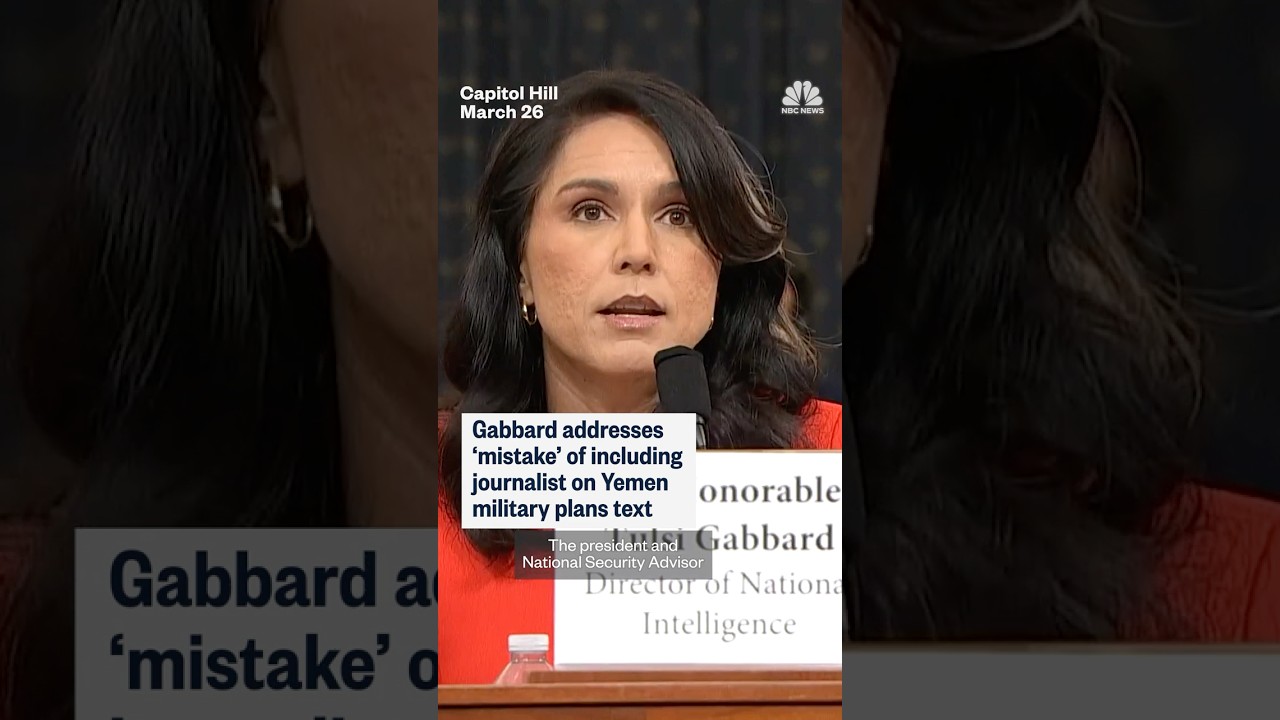 Gabbard addresses ‘mistake’ of including journalist on Yemen military plans texts