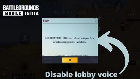 How to disable spawn island broadcast | Battleground Mobile India