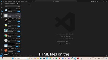Run HTML Files using Visual Studio Code 2022