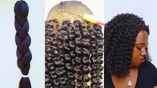 Amazing 😍curly crochet wig using braiding hair//beginners friendly//@Essy_Maina