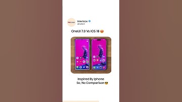OneUI 7 vs IOS 18 #samsung #iphone #tryetech #ytshort