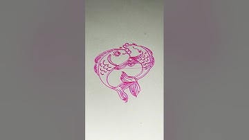 Beautiful image drawing using CNC plotter 😯 🐟 #mindrelaxing #art #viral