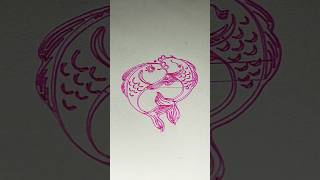 Beautiful image drawing using CNC plotter 😯 🐟 #mindrelaxing #art #viral