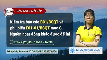 Kiểm tra báo cáo B01/BCQT và phụ biểu F01-01/BCQT (Chiều 20.03.2023)