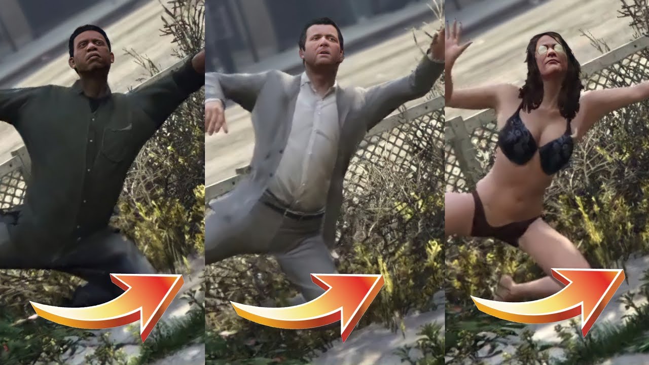 Every GTA 5 Character Tripping