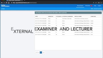 Lecturer and External Examiner Demo