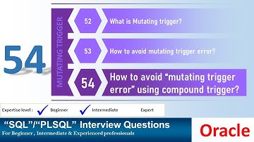 Oracle PL SQL interview question | How to Solve Mutating Trigger Using Compound trigger