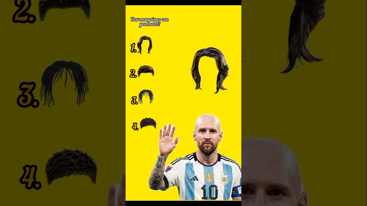 🔥 Can YOU Find Lionel Messi’s PERFECT Hair? 😱⚽💇‍♂️ #Shorts #football