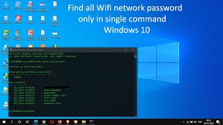 Find all WiFi network password only in a single command