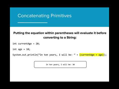 AP CS A 2.6 - String Objects: Concatenations, Literals & More (OUTDATED)