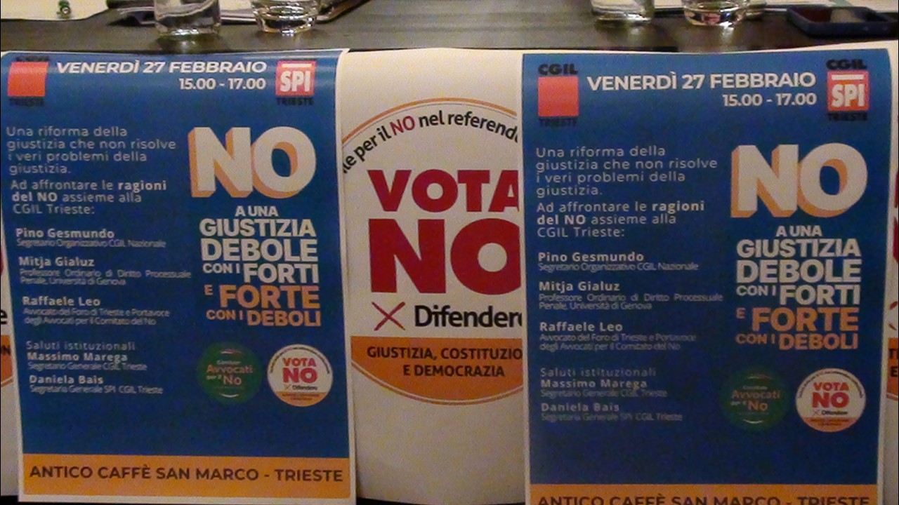 Le ragioni del NO (referendum costituzionale 2026). Intervento di Mitja Gialuz.