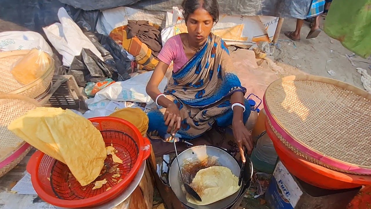 How to make tasty paporfry Making paporfry by needy woman papor