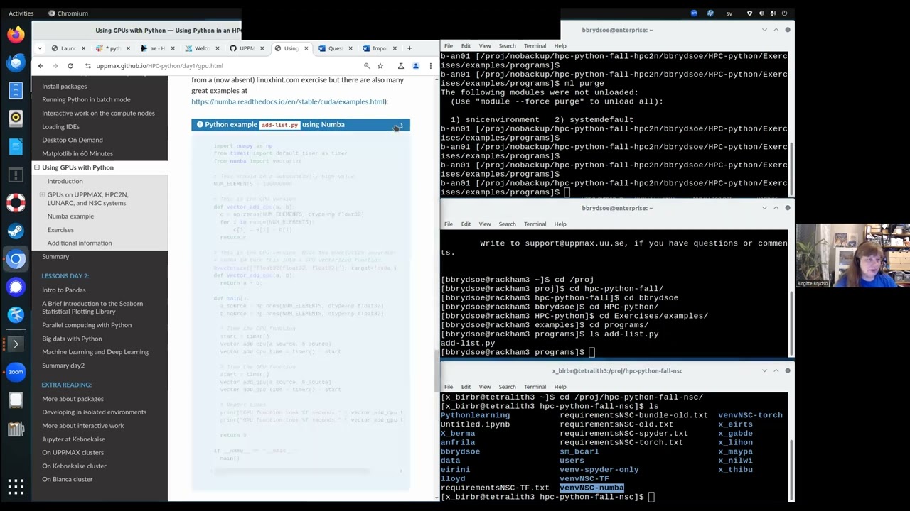 Lecture 8: Using GPUs with Python (batch jobs, SLURM)