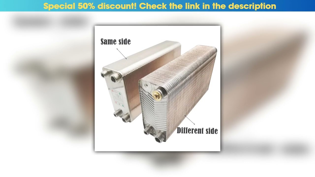 Slide 120 Plates Plate Heat Exchanger Water Beer Wort Chiller Cooler 304 Stainless Steel For Home B