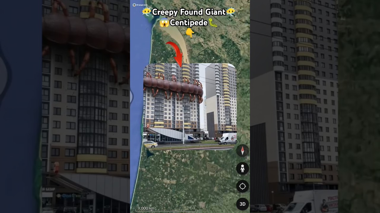 Creepy Found Giant Centipede 😱🤯 on google maps and google earth 🌎 