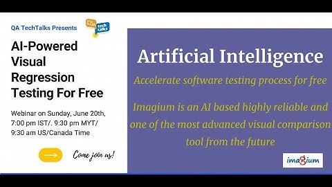 AI-Powered Visual Regression Testing using Imagium  | QA TechTalks Community