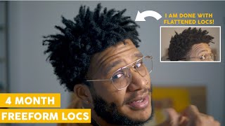 4 Month Freeform Loc Journey | How to Fix Flat Locs