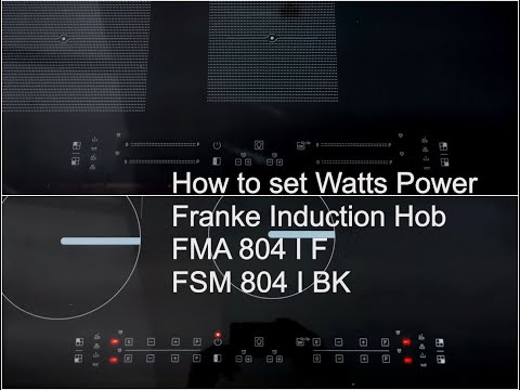 Franke FMA 804 I F &amp; FSM 804 I BK / How to set Watts Power
