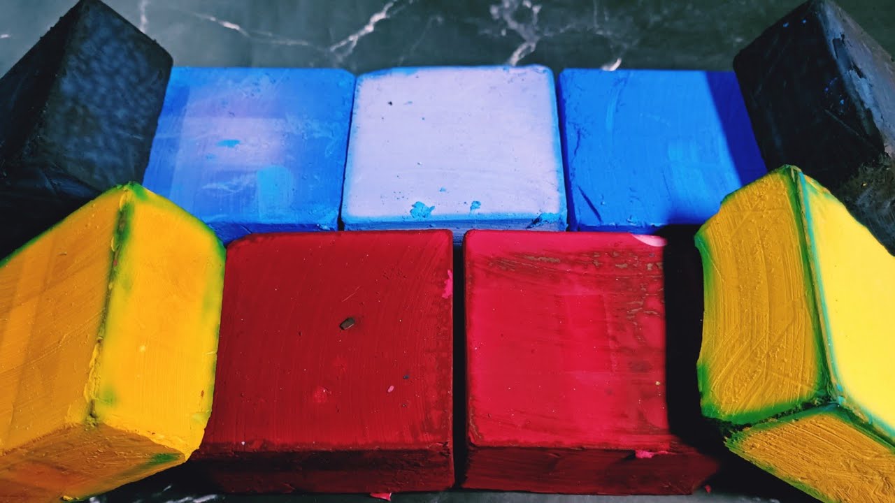 ASMR DYED GC BLOCKS GYM CHALK CRUSHING SO SATISFYING GYM