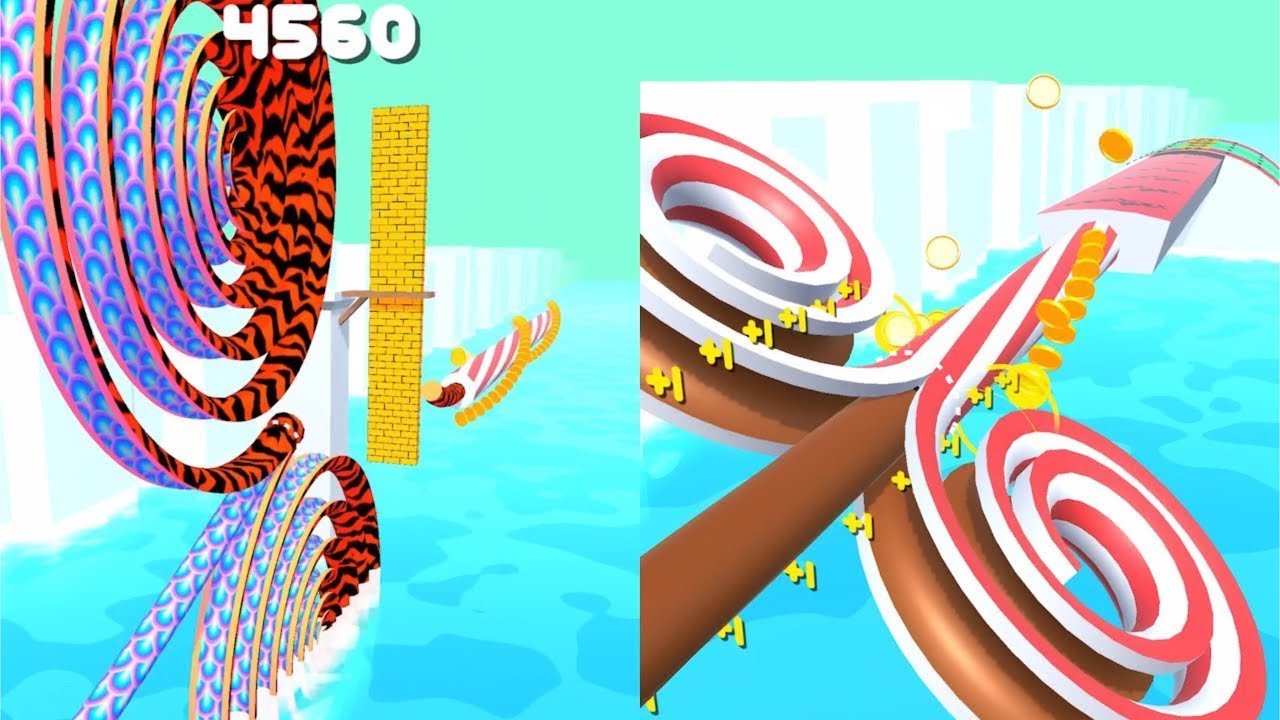 Spiral Rider! Very Satisfying And Relaxing ASMR Slicing Game