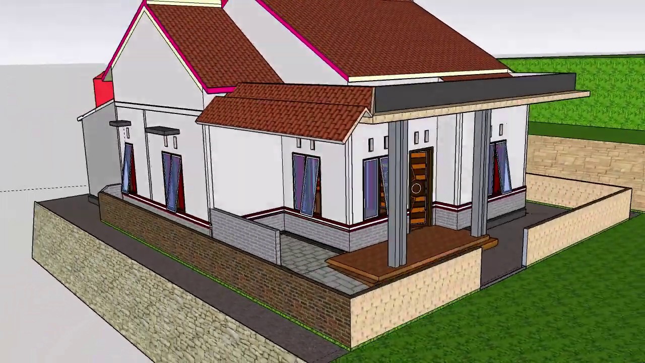  DESAIN  RUMAH  MINIMALIS SKETCHUP  2021 taha 1 YouTube