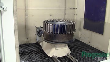 Fan Disk Robotic Dovetail Shot Peen Using Rotary Lance - Progressive Surface