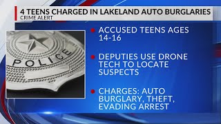 Four teens charged in Lakeland auto burglaries