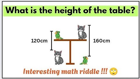 What is the height of the table? | Math puzzle