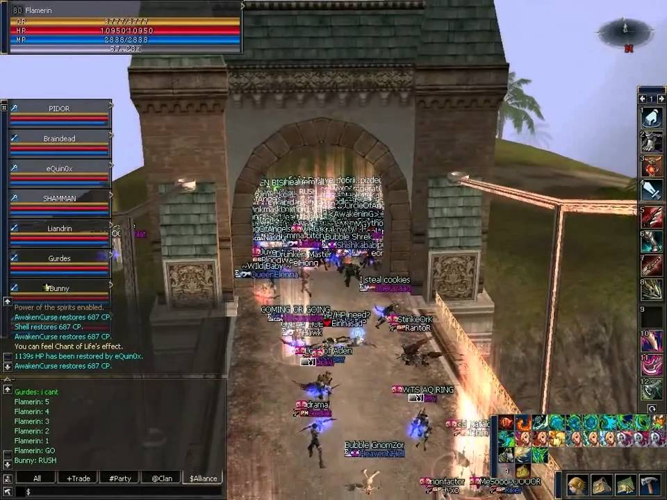 AQ, Aden, Goddard, Inadrill Sieges(01.09.2007) Part 2. Lineage 2 World server. Old Good Times.