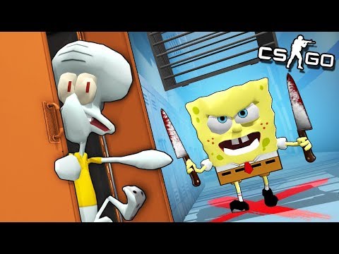 КАК ТЫ ТУДА ЗАЛЕЗ? СПАНЧ БОБ vs СКВИДВАРД! ЧТО ЗА ЧИТЕРСКИЙ ТРОЛЛИНГ? - МАНЬЯК CS:GO