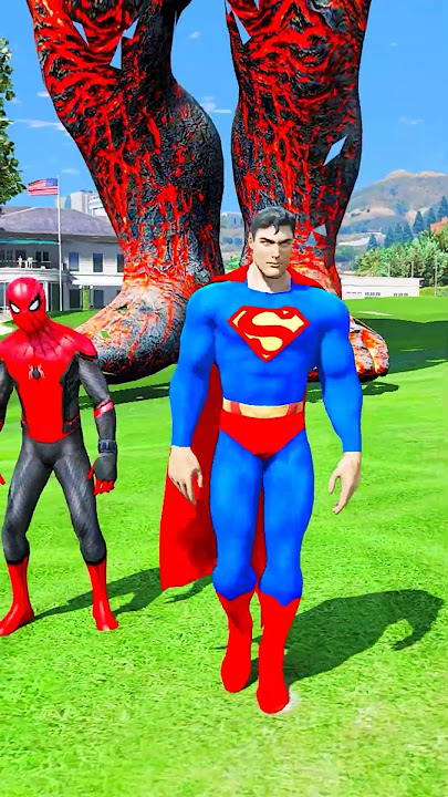 SUPERMAN SEND MONSTER TO MOON 😱 #shorts