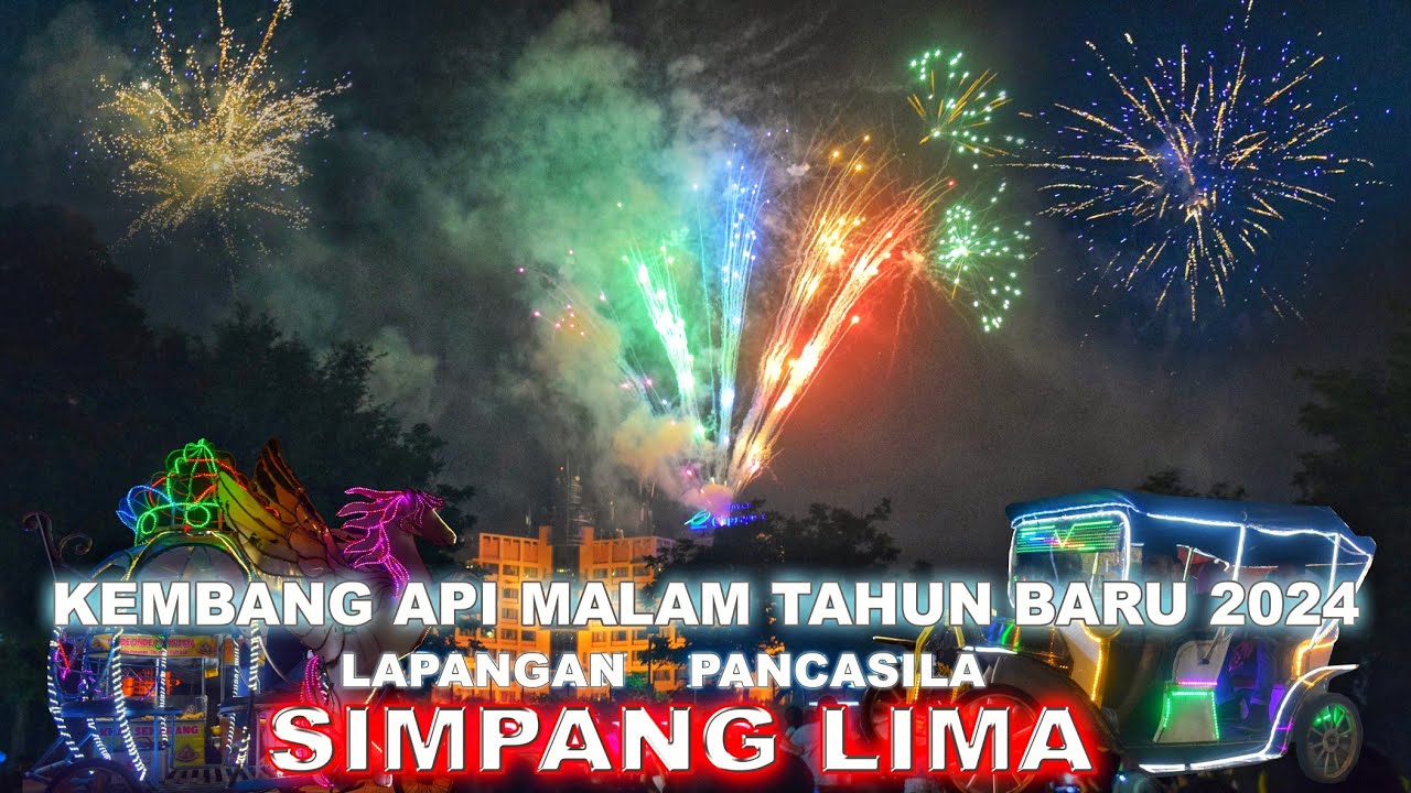 PESTA KEMBANG API TAHUN BARU 2024 SIMPANG LIMA SEMARANG - YouTube
